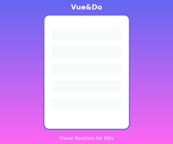 Vue&Do app showing personalized comic strip routine